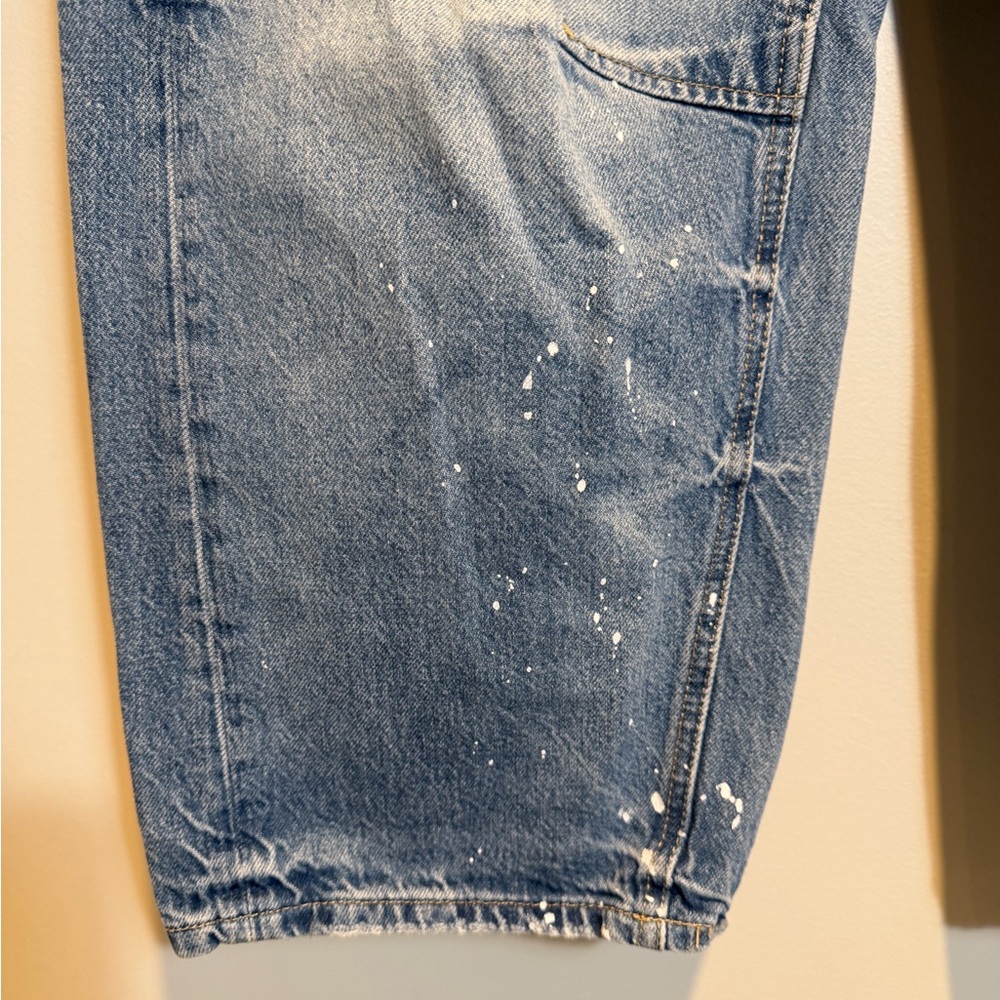 Free People Distressed Moxie Pull-On Barrel Jeans - Picture 7 of 7